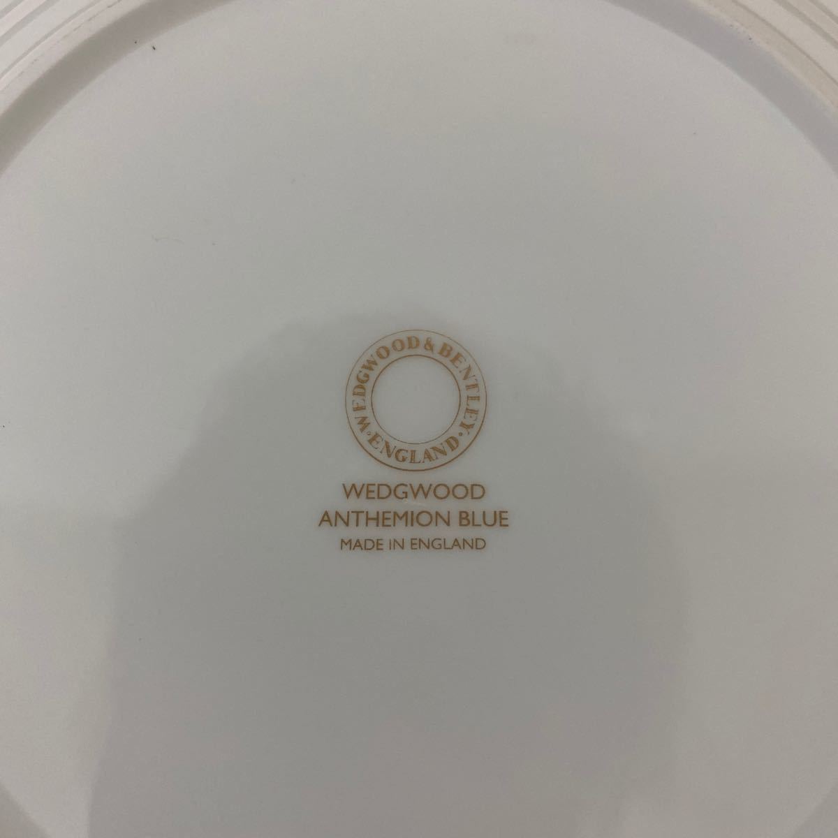 GN138 ウェッジウッド プレステージ アンセミオン ブルー プレート WEDGWOOD 美品 イングランド製 ANTHEMION blue_7