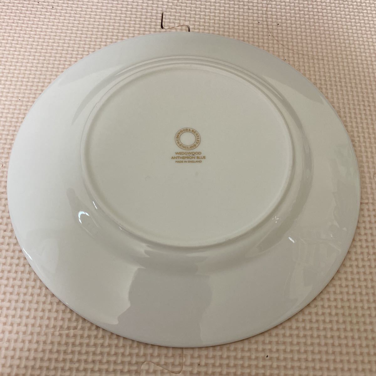 GN138 ウェッジウッド プレステージ アンセミオン ブルー プレート WEDGWOOD 美品 イングランド製 ANTHEMION blue_8