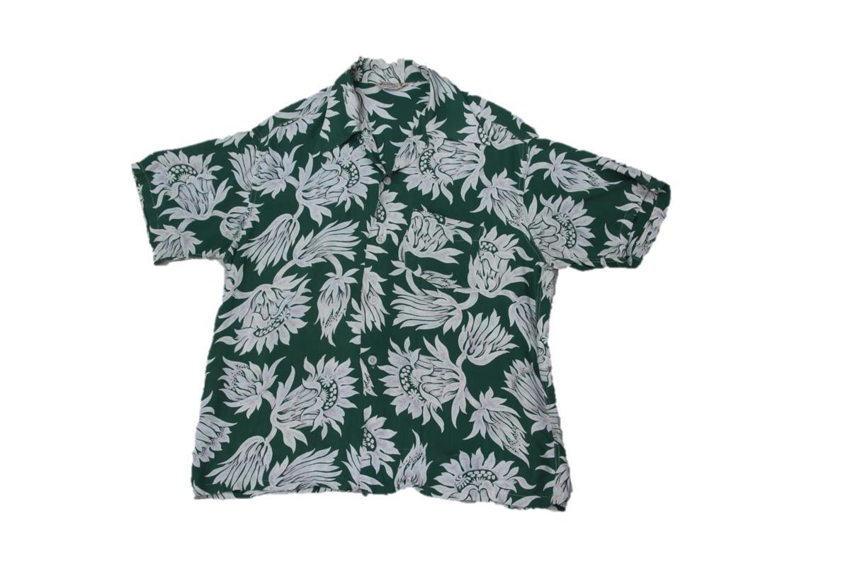 【正規品，限定SALE】 40s 50s VINTAGE ヴィンテージ 古着 MARK TWAIN 半袖 ハワイアン アロハシャツ レア シルク レーヨン 花柄 オールオ－バー M(Mサイズ)｜売買されたオークション情報、yahooの商品情報をアーカイブ公開 アロハシャツ