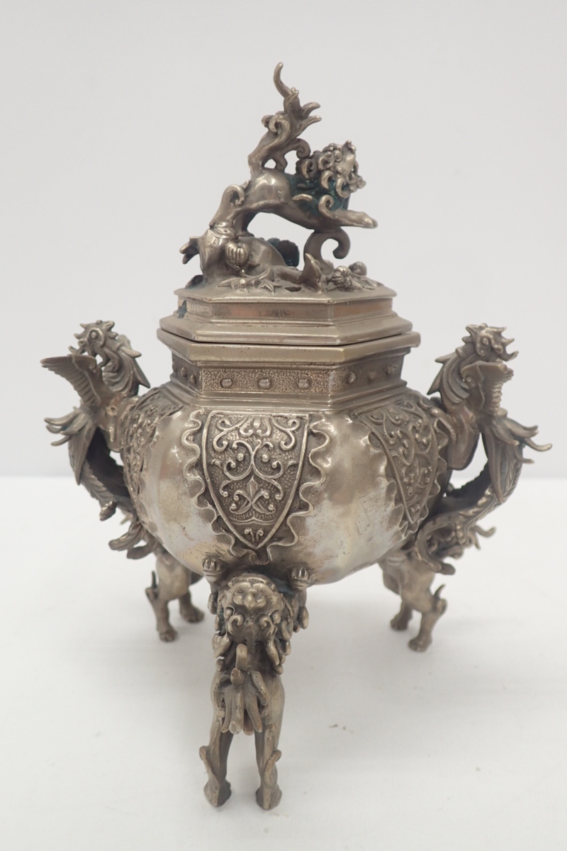 二上常太郎 高岡銅器 元威作 美術品・アンティーク・コレクション 獅子
