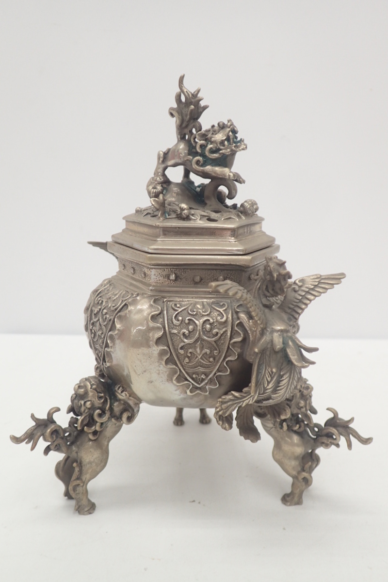 二上常太郎 高岡銅器 元威作 美術品・アンティーク・コレクション 獅子