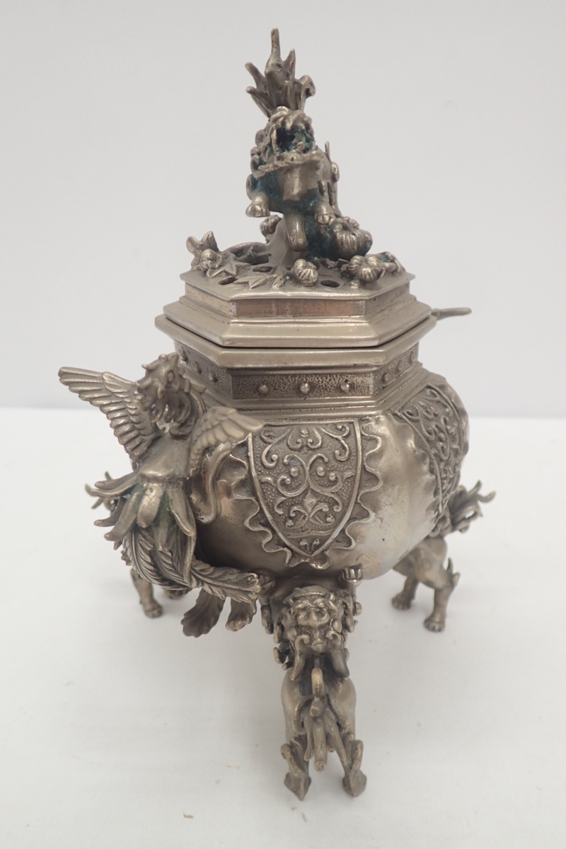 二上常太郎 高岡銅器 元威作 美術品・アンティーク・コレクション 獅子