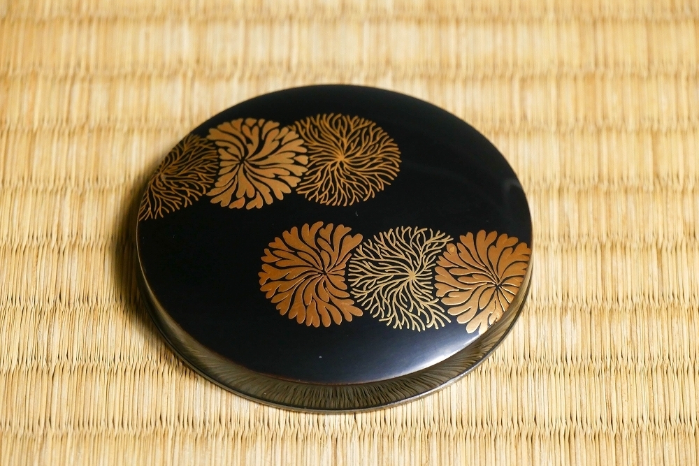 幸 茶道具祭】『西條一斎』造 海松 蒔絵 香合 共箱◇当店保証 茶道具
