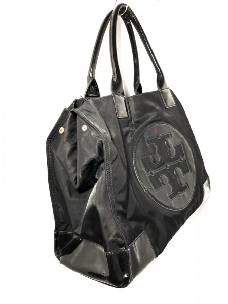 TORY BURCH トリーバーチ エナメルレザー トートバッグ 黒(ブラック 