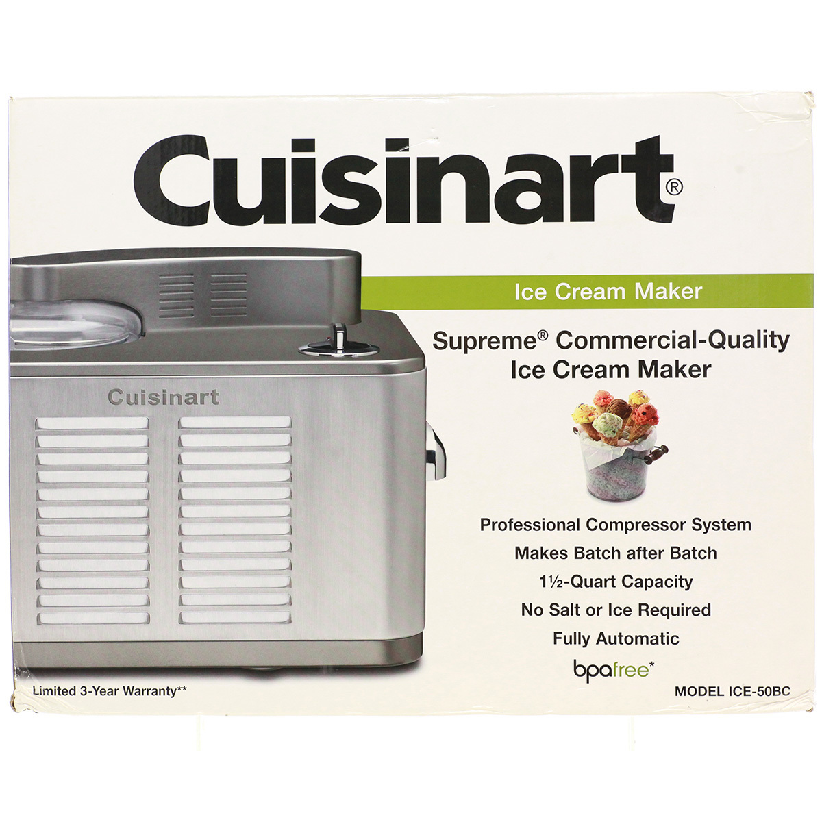 Cuisinart クイジナート コンプレッサー付アイスクリームメーカー ICE 