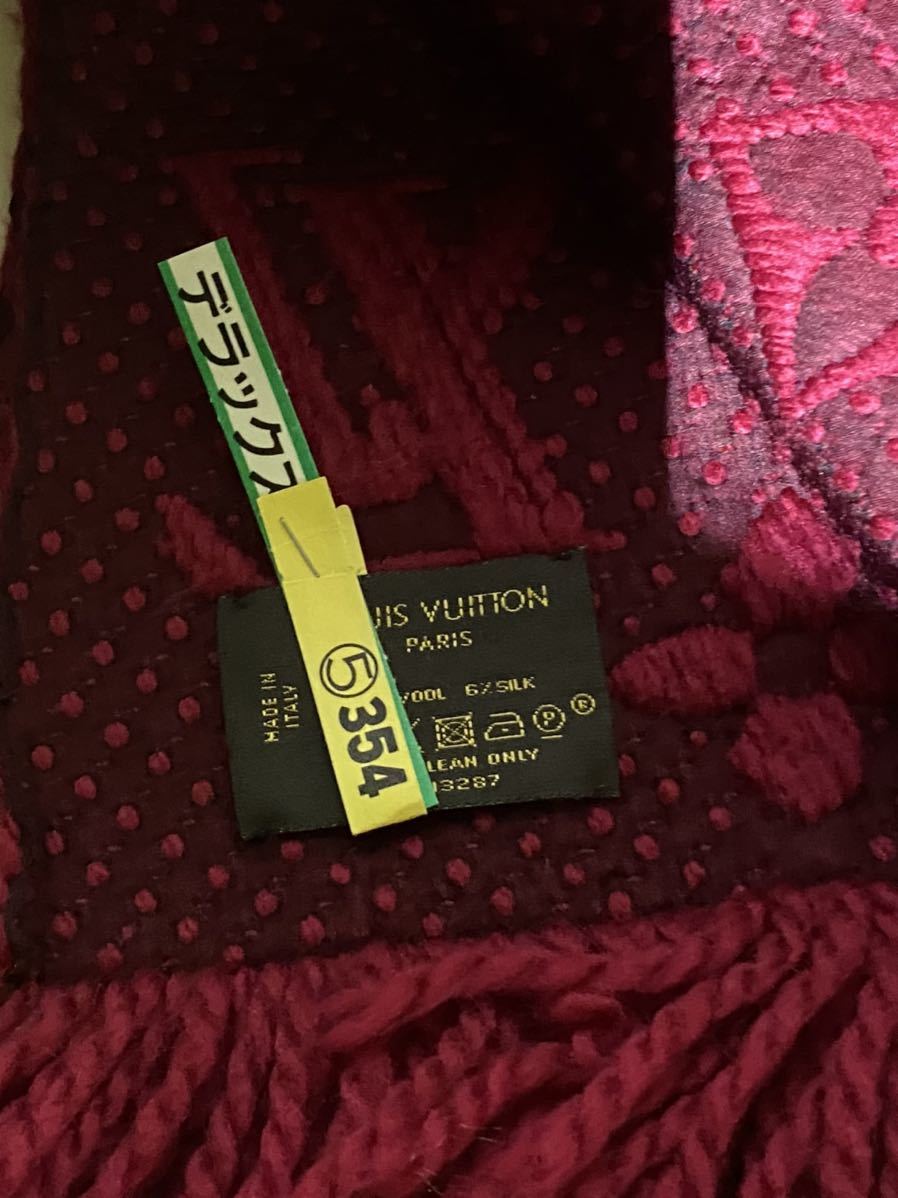 LOUIS マフラー VUITTON ルイ・ヴィトン ルイヴィトン レッド