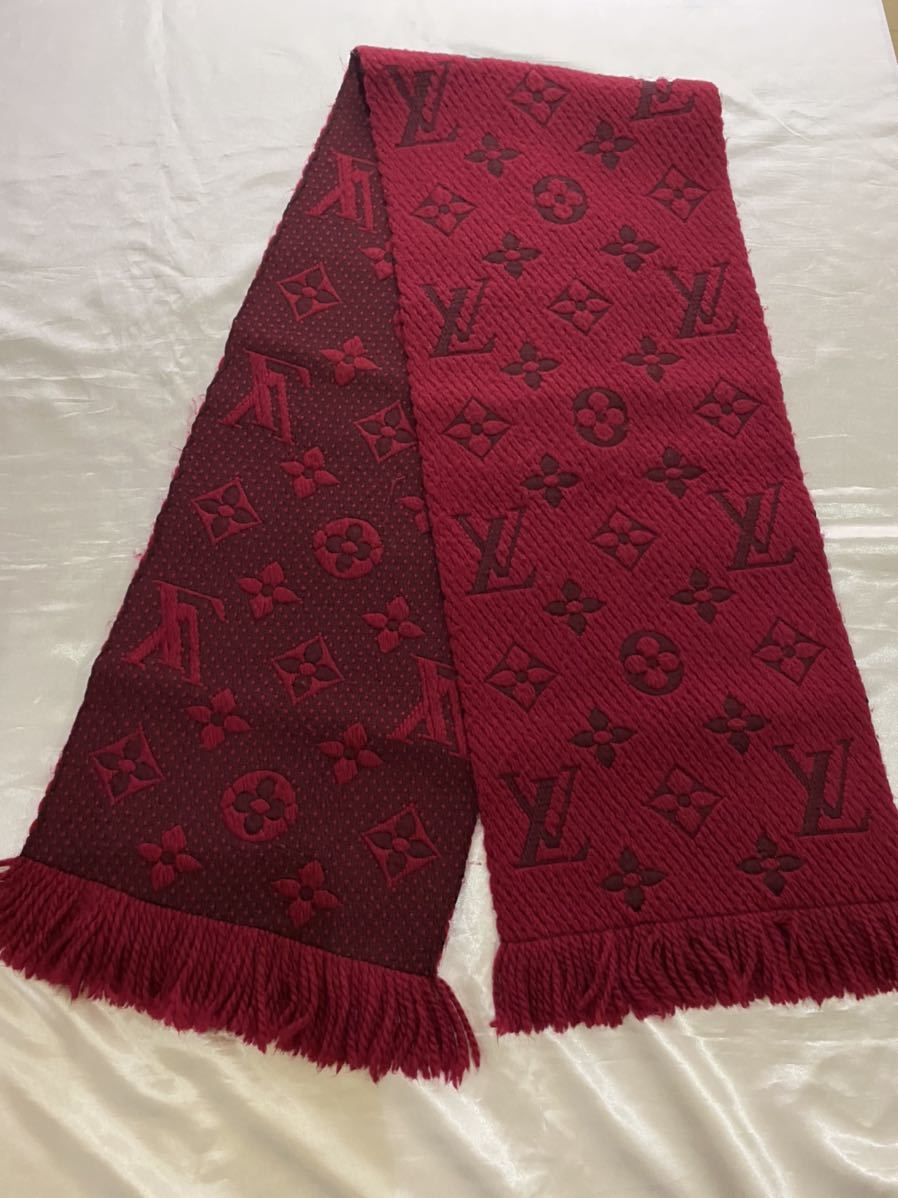 LOUIS マフラー VUITTON ルイ・ヴィトン ルイヴィトン レッド