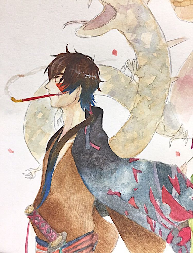 威風堂々 オリジナル手描きイラスト 手描きイラスト 売買されたオークション情報 Yahooの商品情報をアーカイブ公開 オークファン Aucfan Com