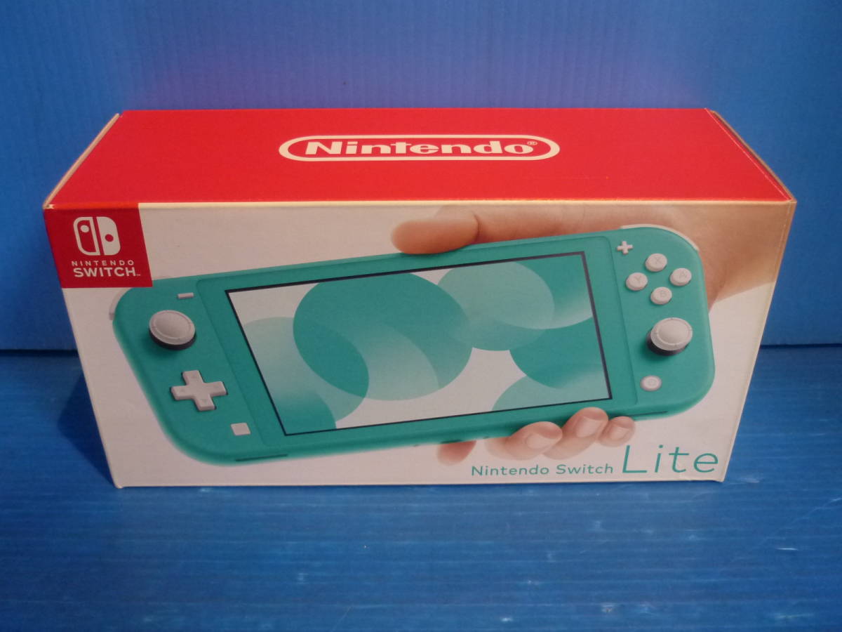 【一応ジャンク扱い】ニンテンドースイッチライト　ターコイズ　本体と箱付き ◇○Nintendo Switch Lite ニンテンドースイッチ ライト 本体