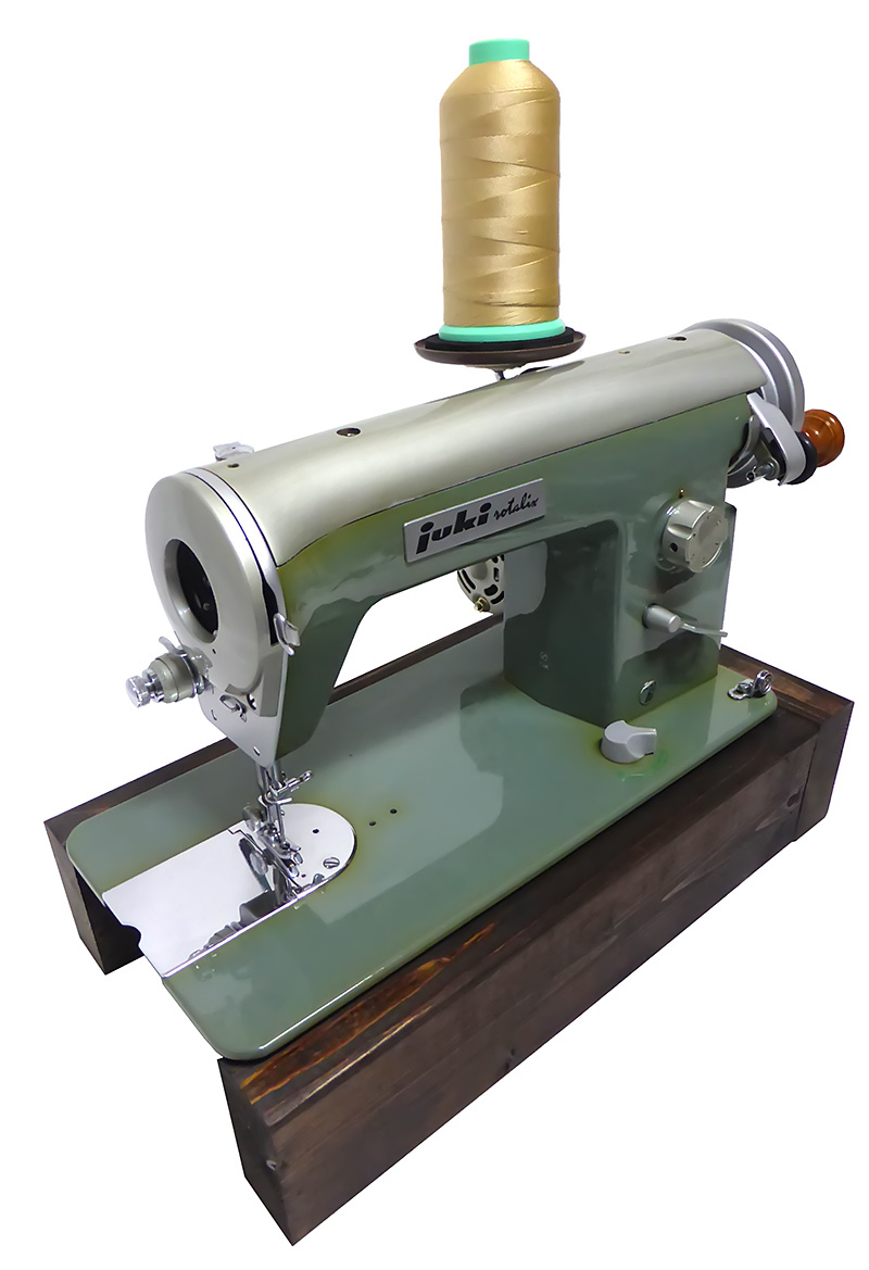 極太00番糸対応 JUKI ROTALIX HW-62 電動モーター + 手廻し改造ミシン