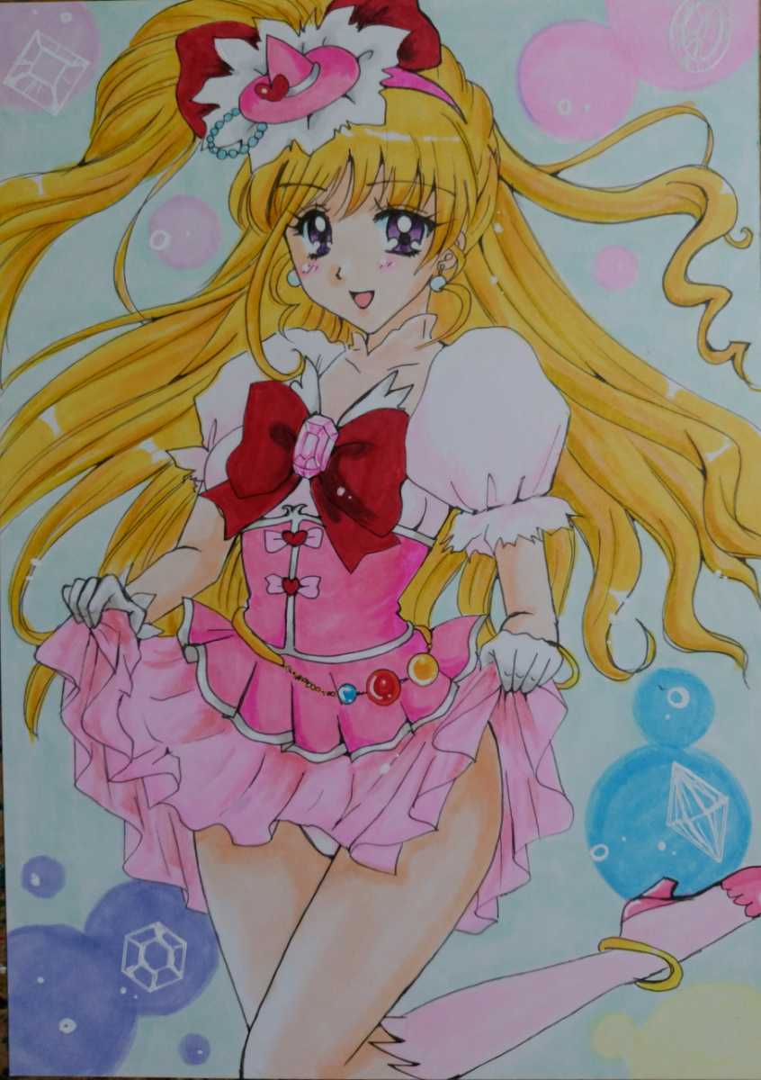 手描きイラスト 魔法使いプリキュア キュアミラクル A5 手描きイラスト 売買されたオークション情報 Yahooの商品情報をアーカイブ公開 オークファン Aucfan Com