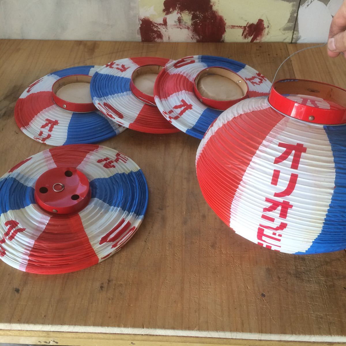 提灯 お祭り ビール 提灯 5個まとめ ◉未使用品 オリオンビール 提灯 5点 まとめて 未使用あり 幅28cm 居酒屋 呑み屋