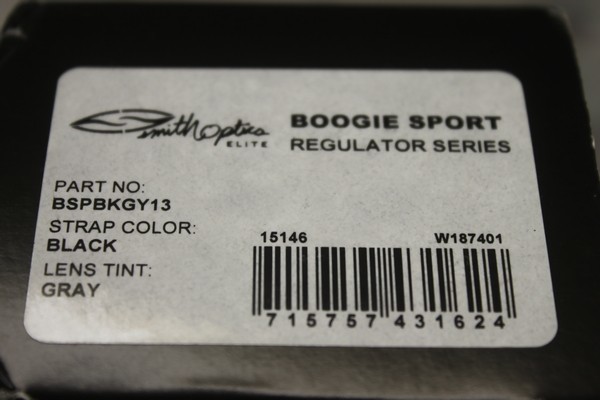 Optics Smith Boogie Sport Regulator Goggle - | Elite SOEP ゴーグル ) Gray ( Strap サバゲー装備