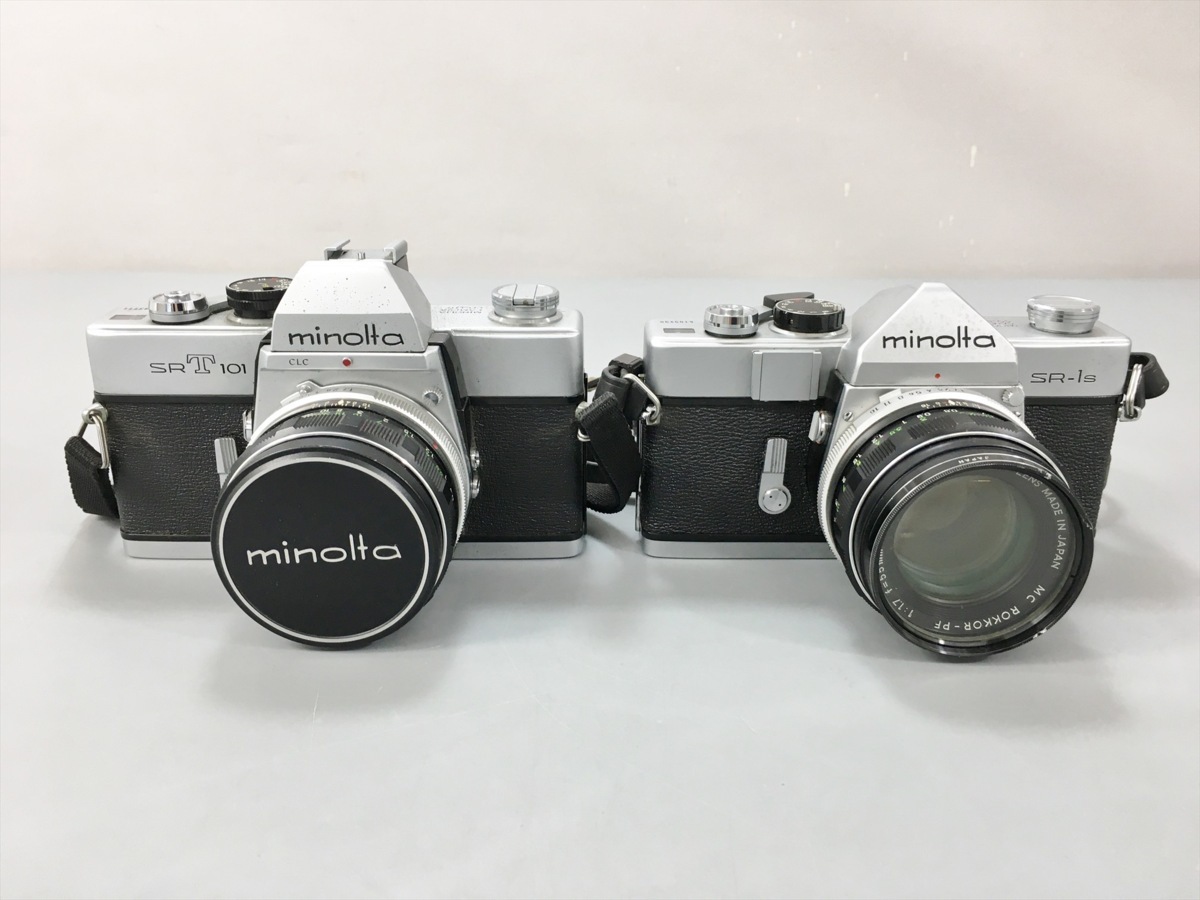【新品，品質保証】 ジャンク minolta ミノルタ 一眼レフ フィルムカメラ SRT101 SR-1S 計2点セット 1:1.7 f=55mm 日本製 レンズ付き 2008LT159(フィルムカメラ)｜売買されたオークション情報、yahooの商品情報をアーカイブ公 その他