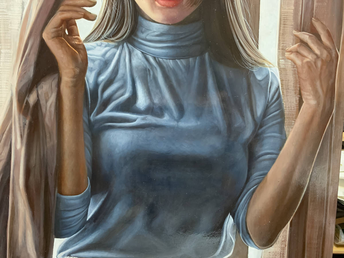 新作 2020年作 M15号 茅原佳介 写実絵画 真筆保証 油彩画 油絵 白日会