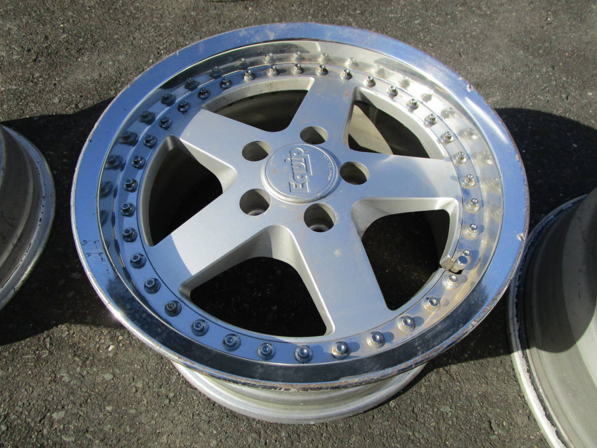 WORK エクイップ 114.3 当時物 旧車 2本 6.5j ジャンク 4h 16インチ 