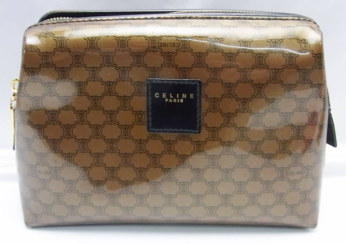 CELINE マカダム柄 ポーチ 公式通販 セリーヌ 美品 CELINE（ポーチ）の 