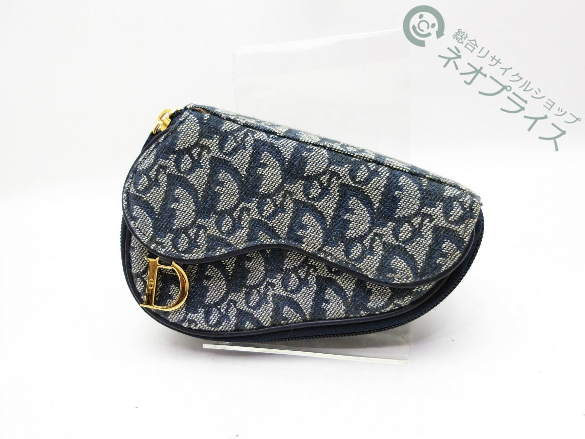 ◇Y2012 Dior ディオール トロッター柄 サドル Dチャーム キャンバス 