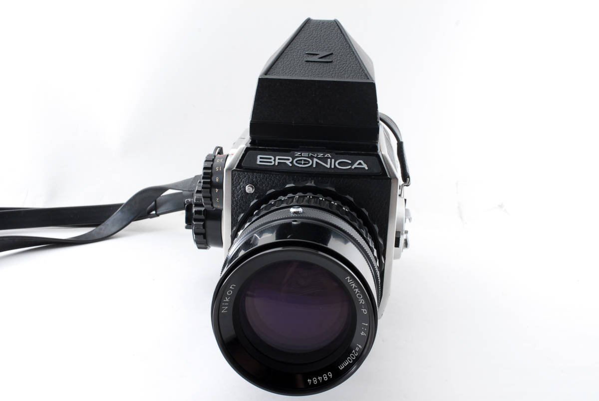 ★動作確認済★ZENZA BRONICA EC プリズムファインダー+ NIKKOR-P 200mm F4 中判フィルムカメラ ゼンザブロニカ_2