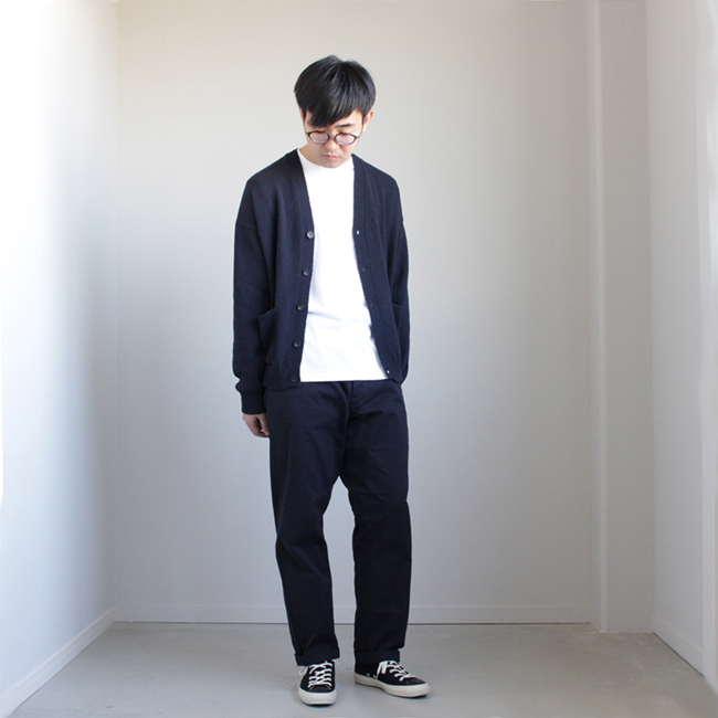 auralee オーラリー CORKSCREW YARN KNIT CARDIGAN Navy size3