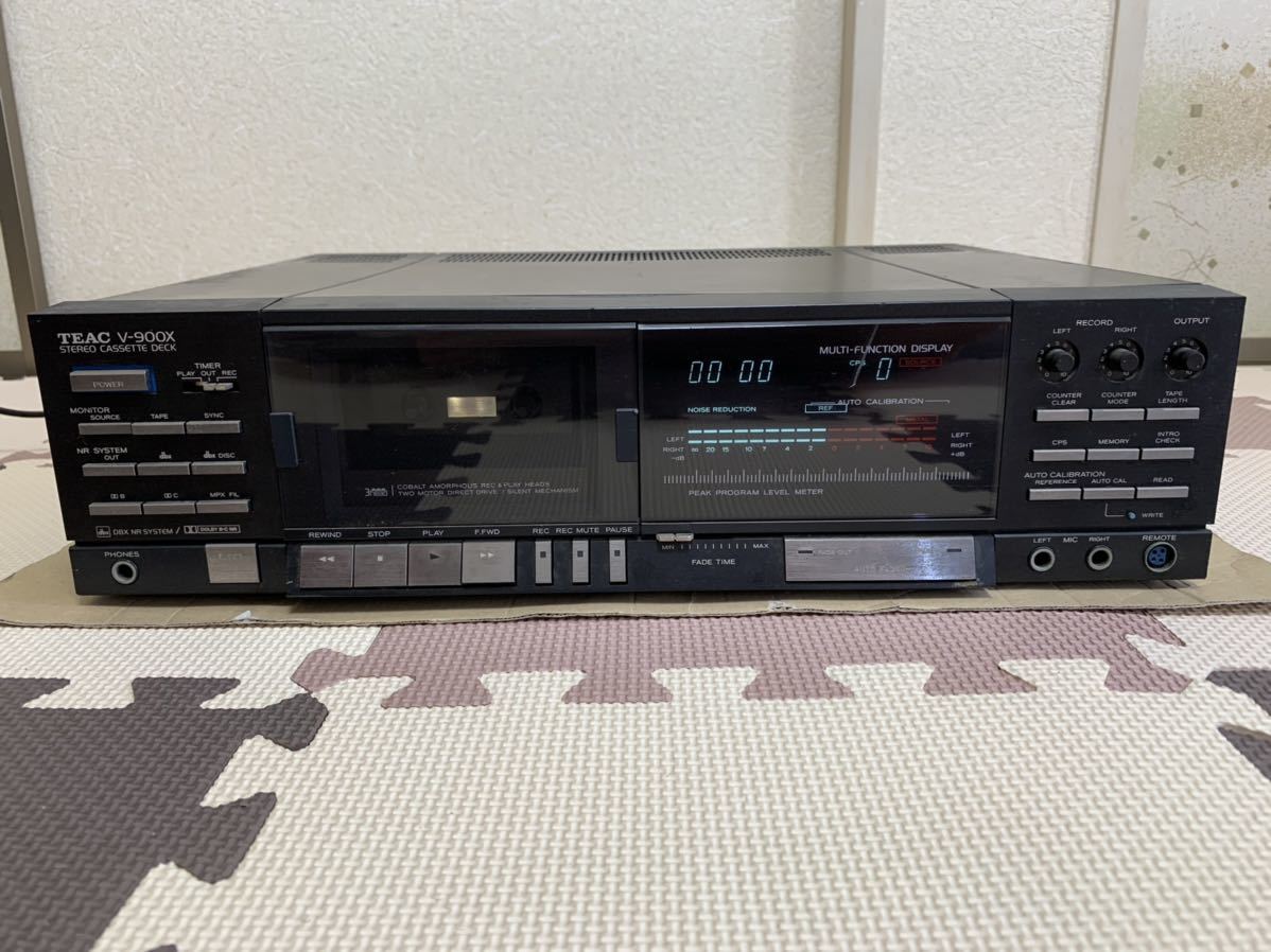 TEAC V-900X ステレオカセットデッキ　 【ジャンク品】 TEAC V-900X ステレオカセットデッキ・通電確認済／ジャンク品