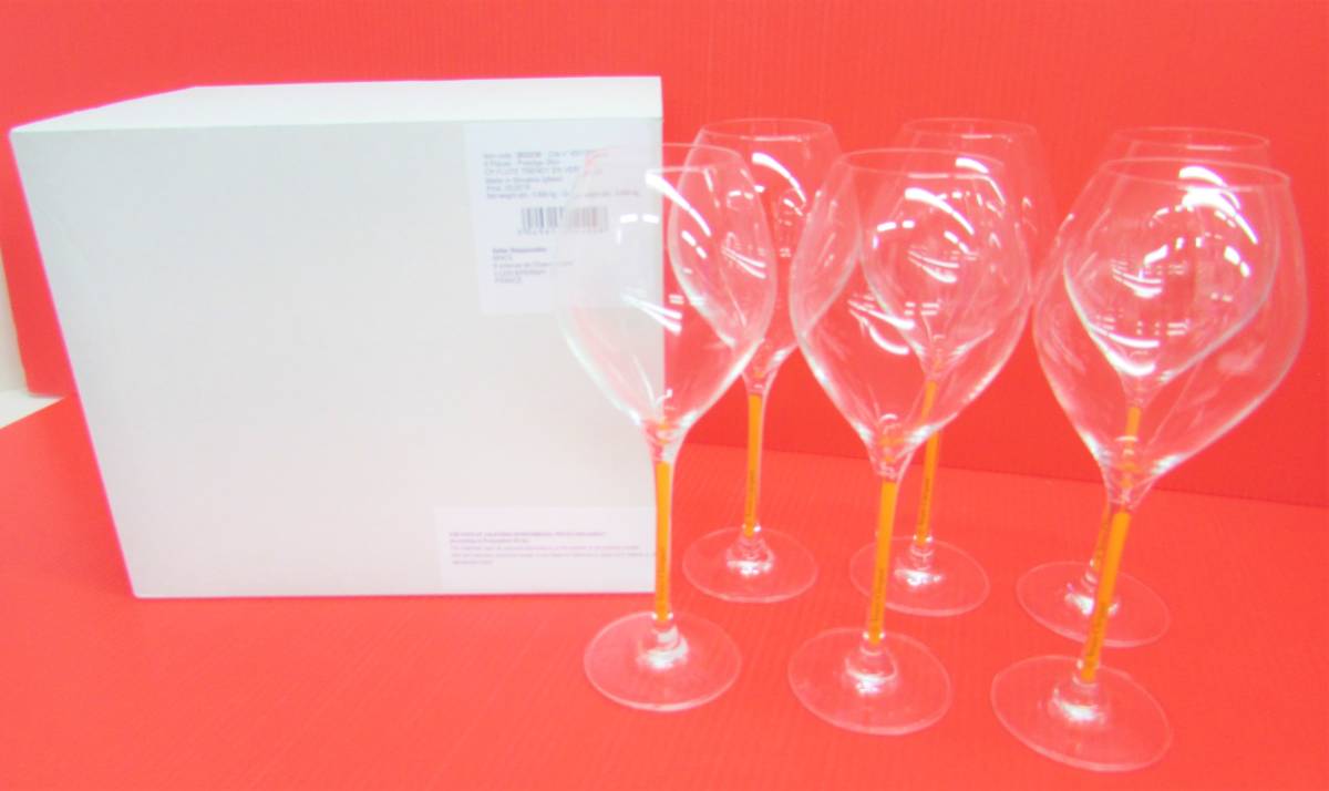  Veuve Clicquot ヴーヴクリコ イエローラベル シャンパングラス 6客セット 箱付(その他)｜売買されたオークション情報、yahooの商品情報をアーカイブ公開 - オークファン スパークリング