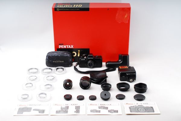 超希少未使用 PENTAX フィルムカメラ auto110 コンプリートキット 美品&超希少☆ペンタックスPentax AUTO 110 コンプリートキット☆超
