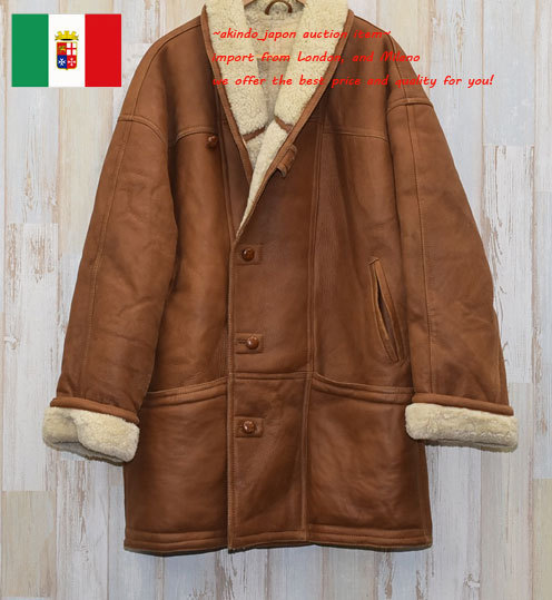 ☆イタリア直輸入☆厚手 防寒 シープスキン ムートンコートXXXXL (R