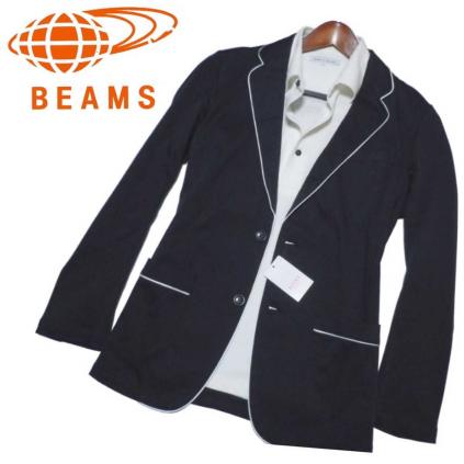 新品 ▽ ビームス BEAMS テーラードジャケット XLサイズ ネイビー 紺 