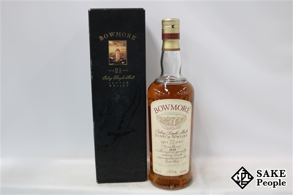 ◇注目! ボウモア 21年 1973 700ml 43％ 箱付き スコッチ 21年