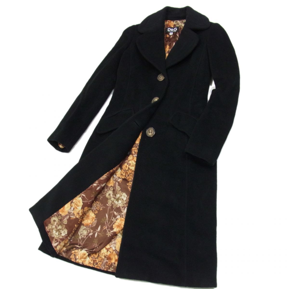 D&G ドルチェ＆ガッバーナ 花柄裏地 ロングコート S〜M カテゴリー