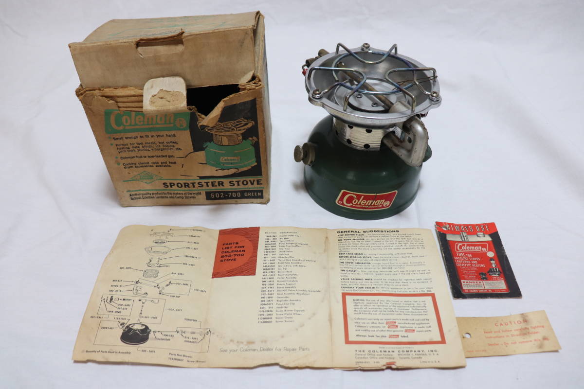 Coleman 0 コールマン With Stove Case Vintage Sportster Singlebarner シングルバーナー ヴィンテージバーナーの入門用に最適！Coleman(コールマン)502シングル Mint!! 1 – 実用的ヴィンテージのプロダクトデザインに惹かれて 9月