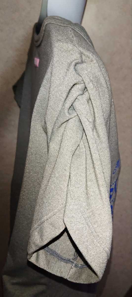 ★美品ミカノmikanoTシャツ（グレー/レインボーロコ）ヨガ　ピラティス　ダンス　エアロビクス　フィットネス　ヨガウェア　アシメ　個性的_4