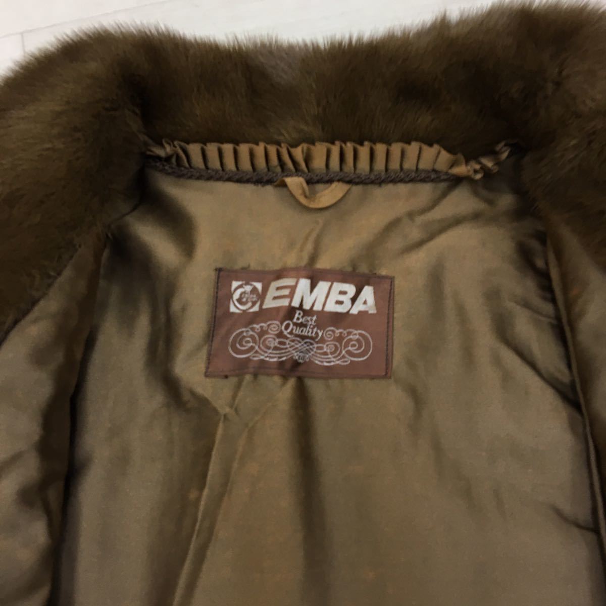 C012-⑨ EMBA シルバーブルーミンク 高級 本毛皮 MINK ミンク ミンク 