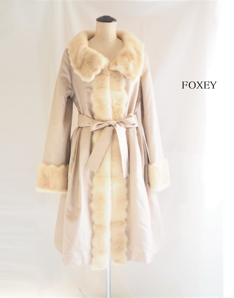 ☆FOXEY BOUTIQUE フォクシー☆最高級 ミンクファー 中綿入り シルク