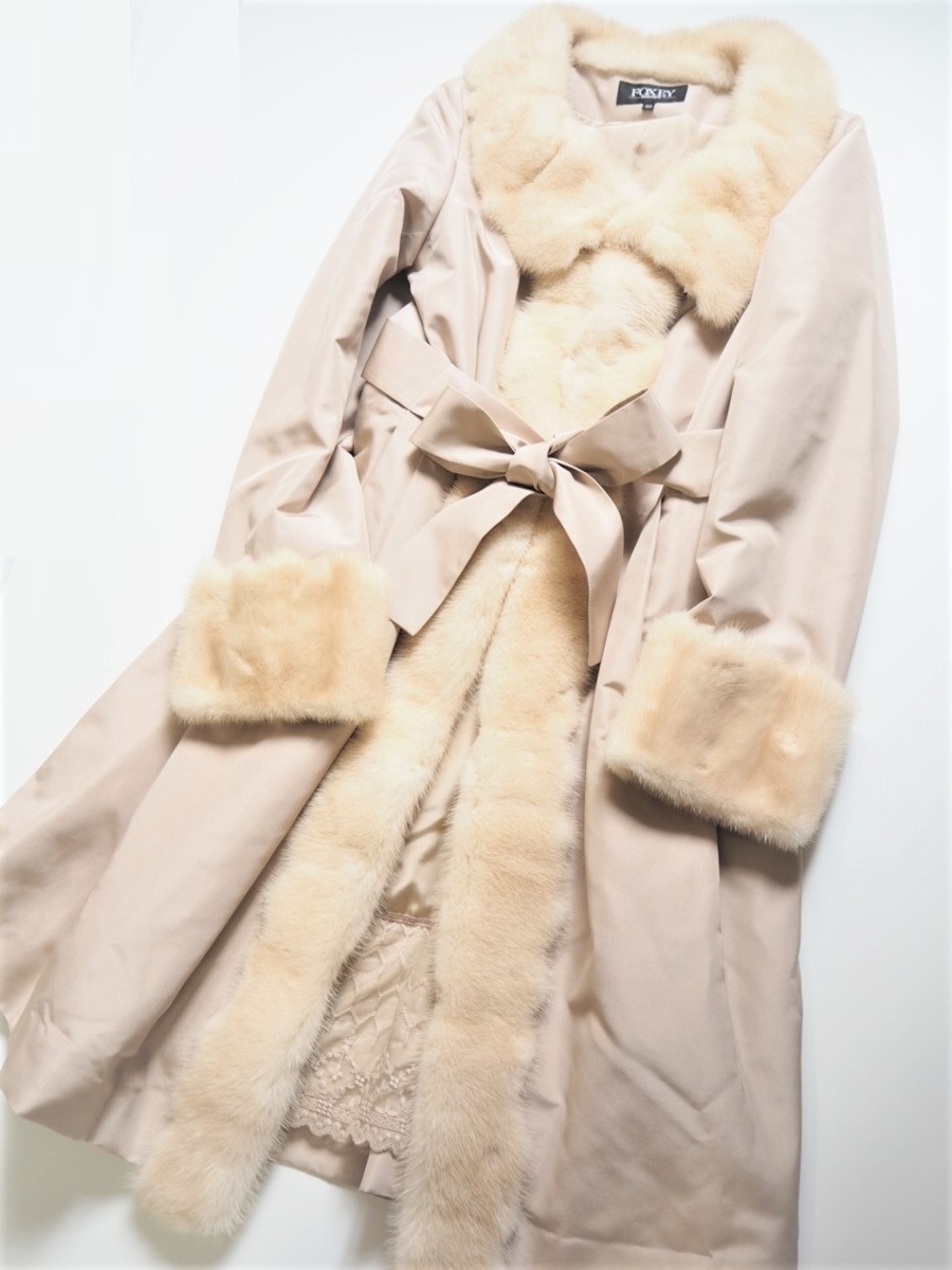 ☆FOXEY BOUTIQUE フォクシー☆最高級 ミンクファー 中綿入り シルク