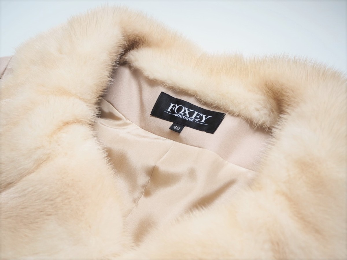 ☆FOXEY BOUTIQUE フォクシー☆最高級 ミンクファー 中綿入り シルク