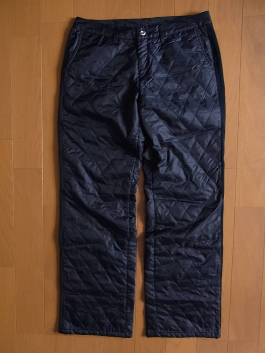 adidas アディダス　中綿ダイヤキルト　ゴルフパンツ　ネイビー_1