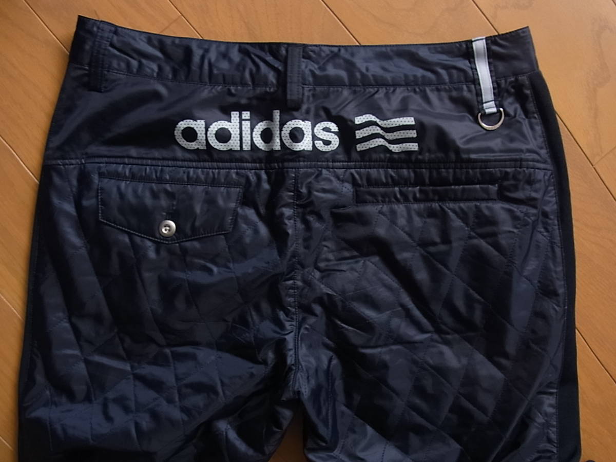 adidas アディダス　中綿ダイヤキルト　ゴルフパンツ　ネイビー_4