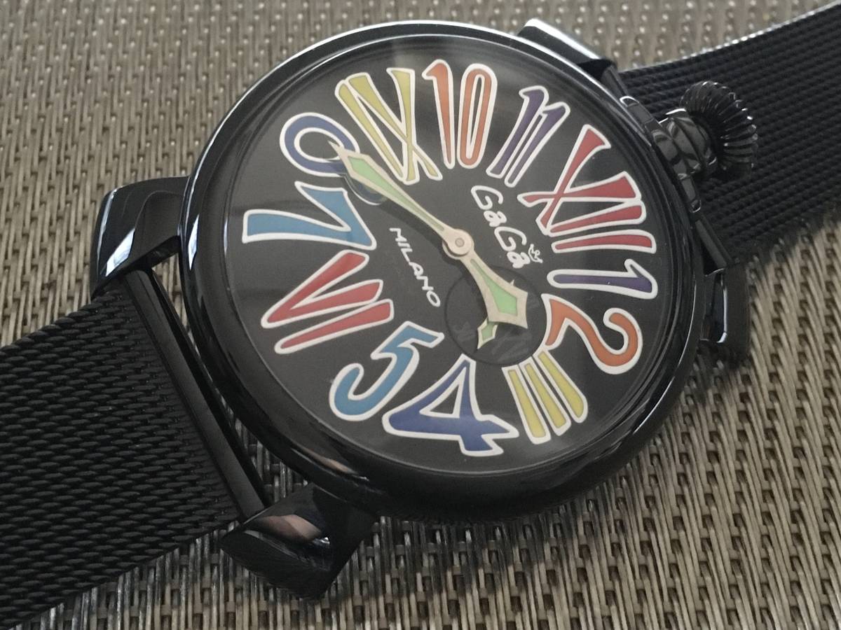 数量限定 ☆[○]GaGa MILANO/ガガミラノ MANUALE ブラック クオーツ 