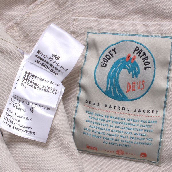新品19年物 Paul McNeilコラボ DEUS EX MACHINA GOOFY PATROL JACKET 