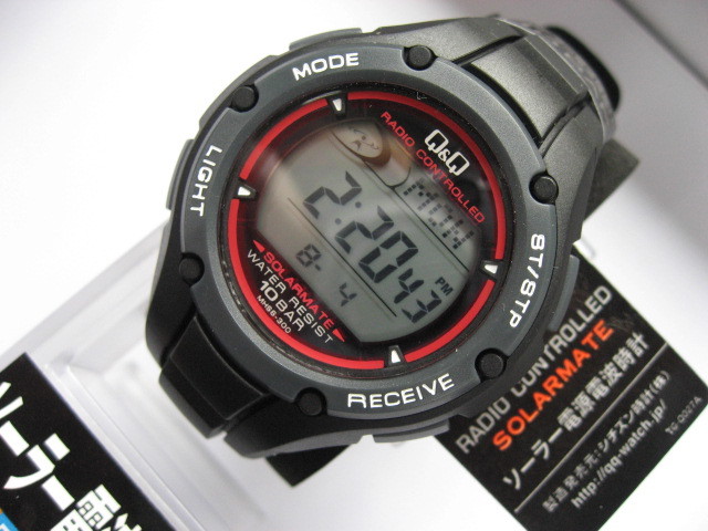 ●新品　シチズン　Q&Q　ソーラー電波時計【MHS6-300】１/１００　クロノグラフ　アラーム　ライト　10気圧防水　税込●_2