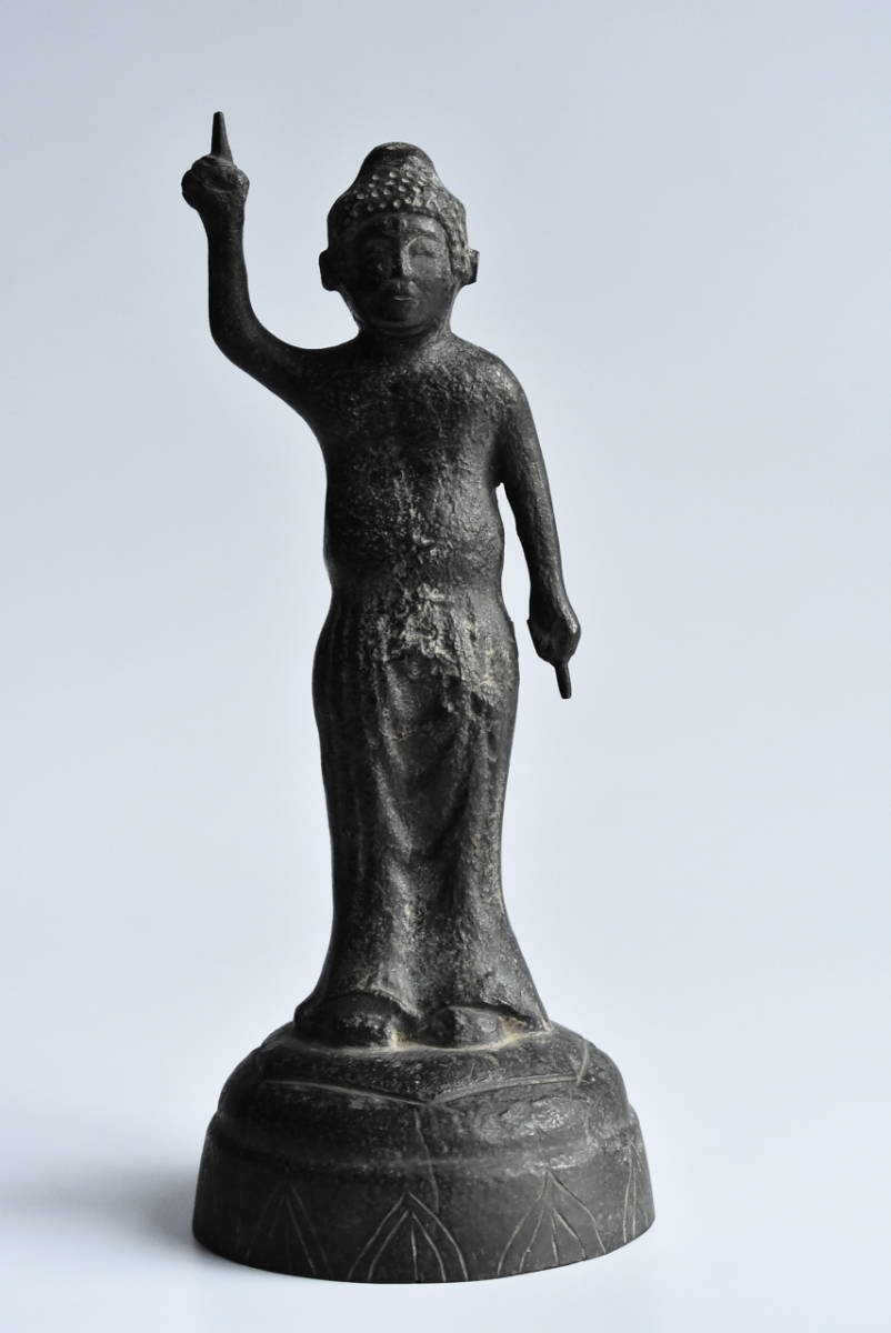 時代物 仏像 仏教美術 銅鍍金 銅製 竹河中国古美術 時代 観音菩薩 金銅