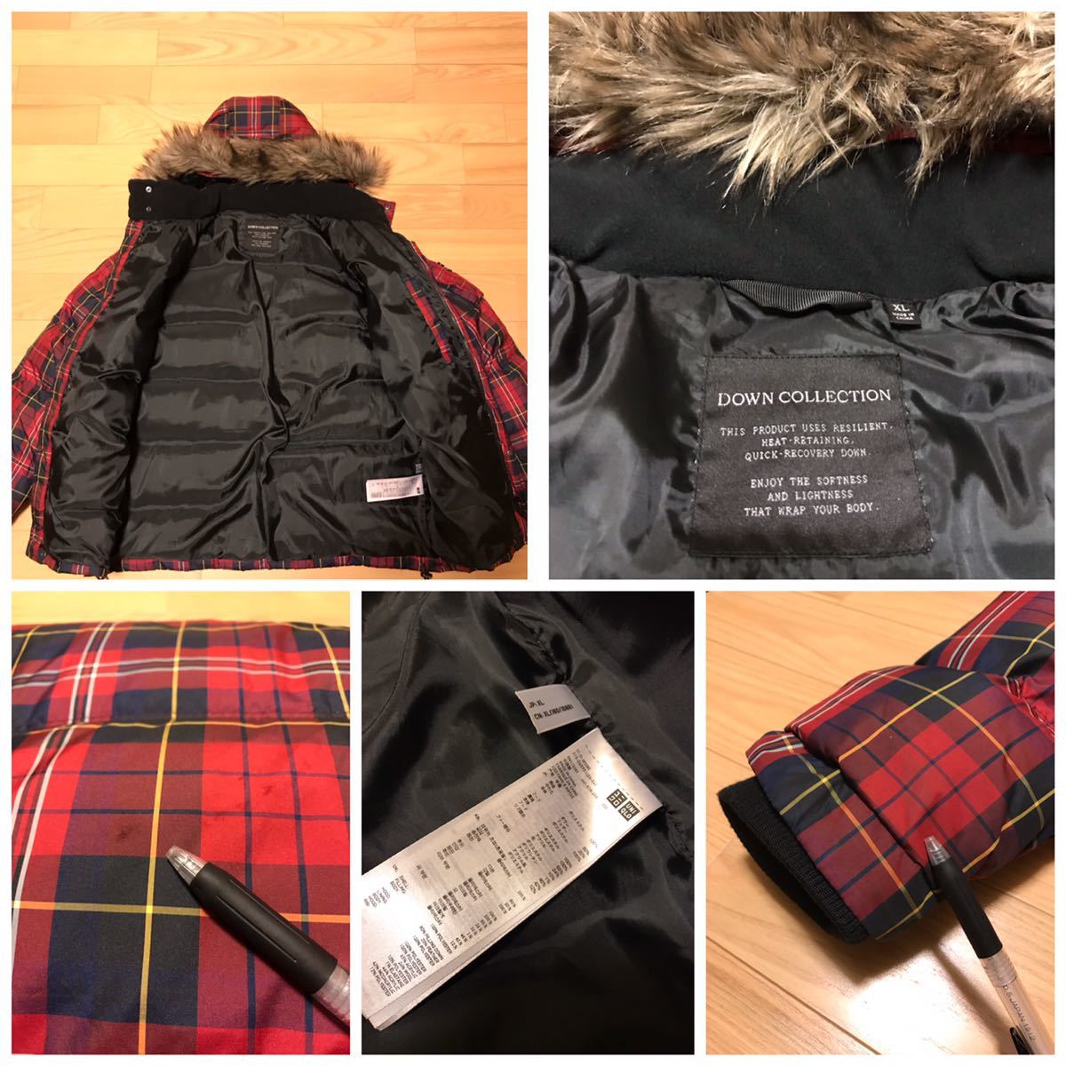 着用極少な目.美品☆UNIQLO／ユニクロ メンズXL ・DOWN COLLECTION 