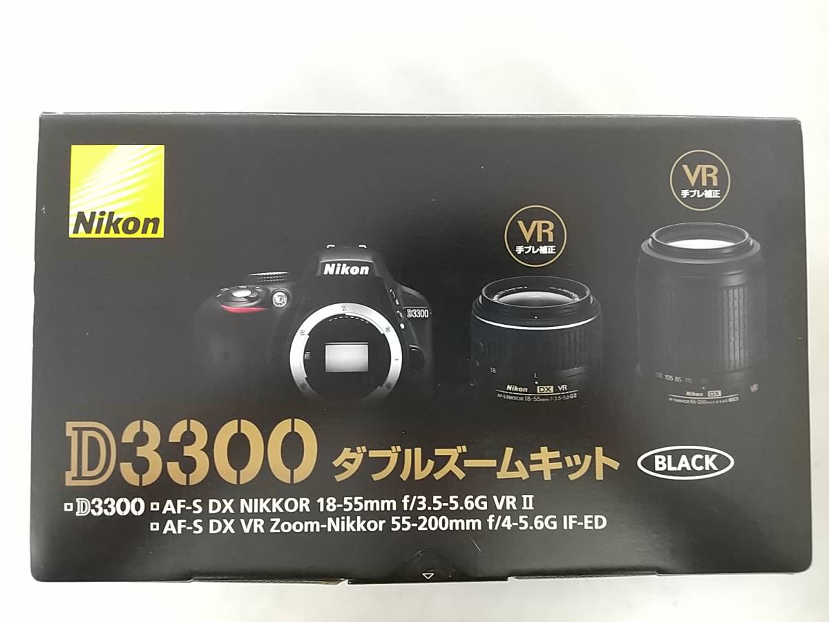 格安購入 【未使用】NIKON D3300 ダブルズームキット ブラック 一眼 