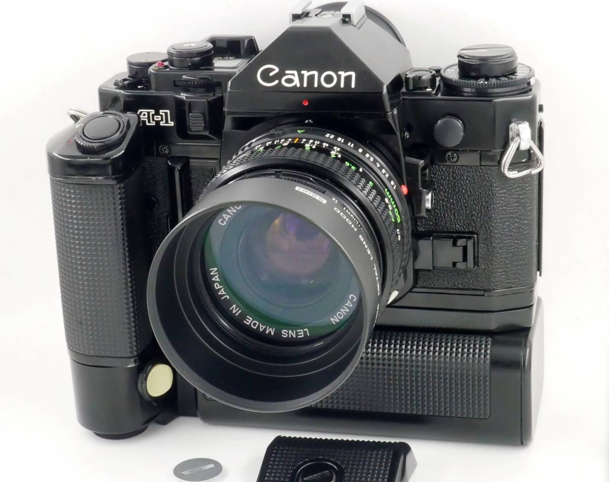 Canon A-1 50mm Film Camera NFD Classic with f⁄1.8 | Motor Drive f1.