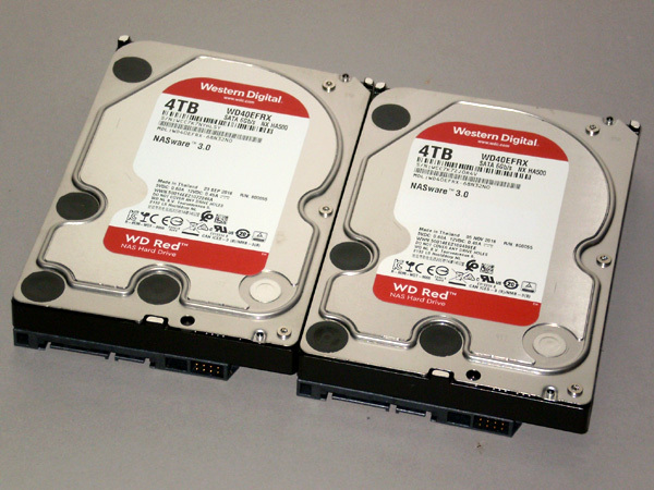 Western Digital WD40EFRX 4TB HDD 2個セット WD Red 4TB HDD 2台