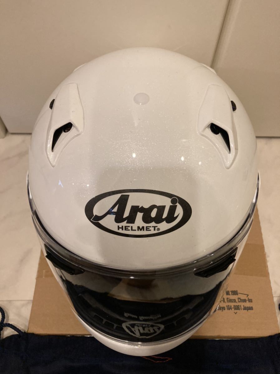 送料無料 ARAI XD アライ グラスホワイト M 57-58cm 自動車