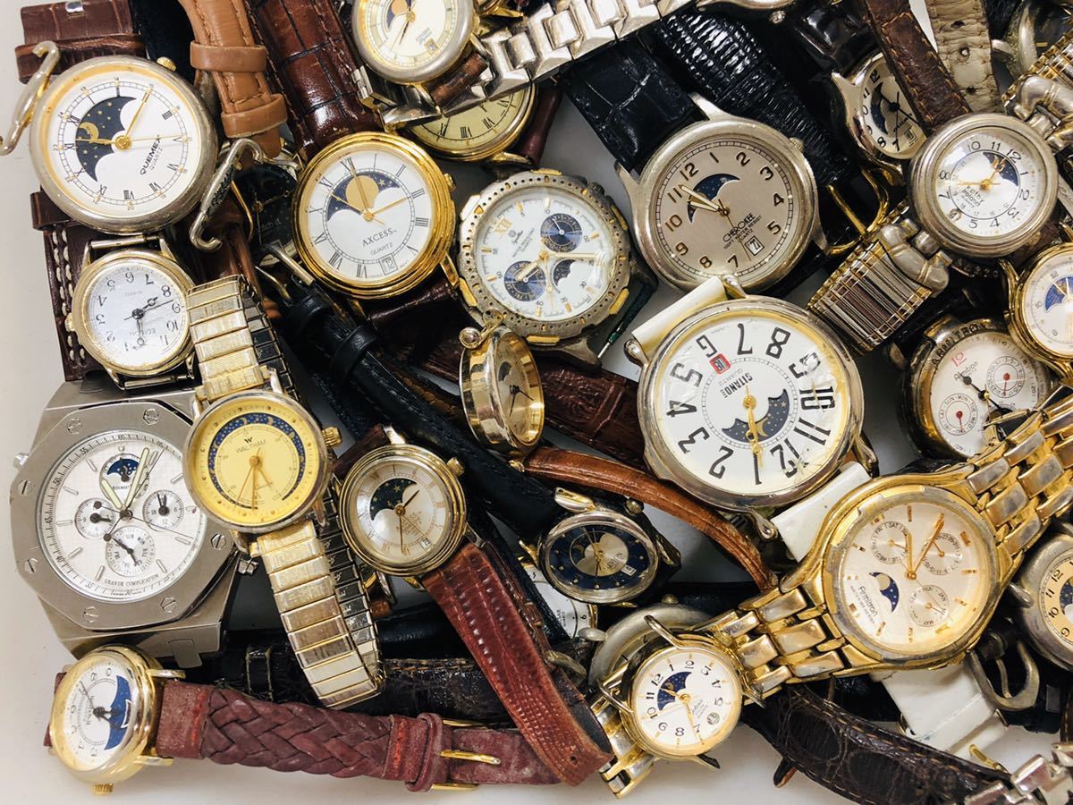 ELGIN エルジン ムーンフェイス 謝っ 腕時計 自動巻き 【動作確認済み】