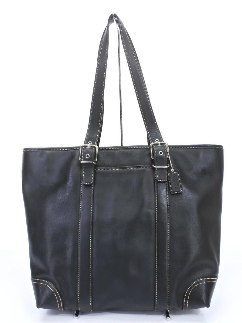 COACH コーチ レザー ブリーフケース ビジネス トート バッグ 黒